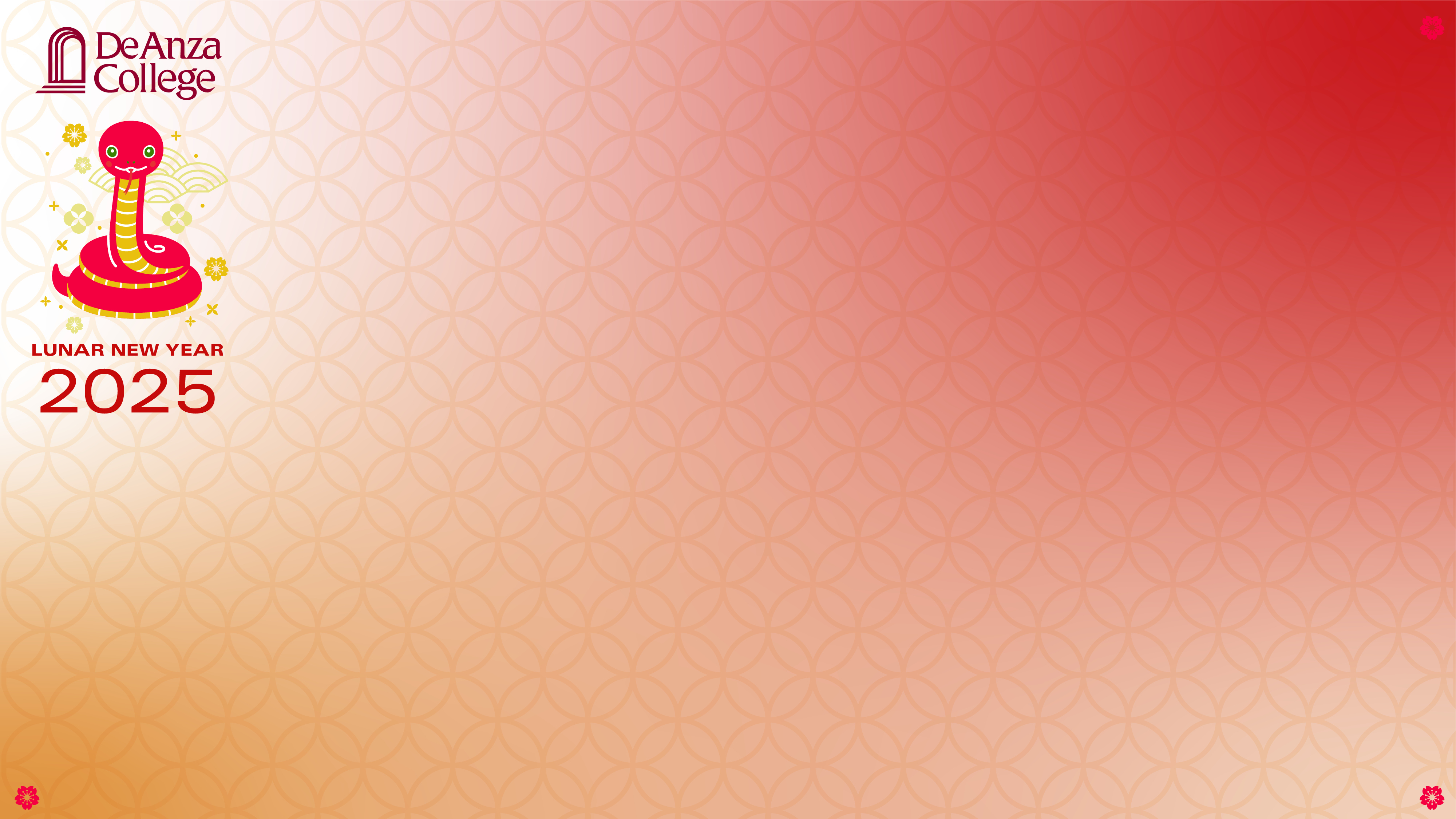 red orange gradient geometric background with snake