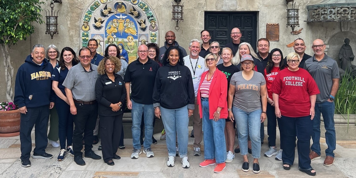 college executives lined up outside Mission Inn in Riverside