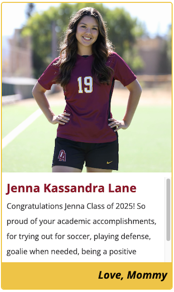 Congrats: Jenna Lane